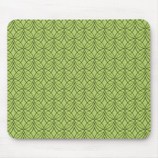 Olive Green Metro Retro Mousepad Muismat (Voorkant)