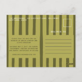 Olive Green Modern - Vetgedrukte handgeschreven ty Briefkaart (Achterkant)