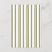Olive Green Modern Wedding Details Card Informatiekaartje (Achterkant)