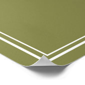 Olive Green Modern Wedding Welcome Sign Poster (Hoek)