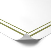 Olive Green Modern Wedding Welcome Sign Poster (Hoek)