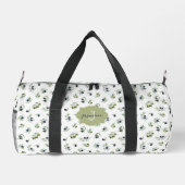 Olive Green Monogram Name Watercolor Chic Pattern Plunjezak (Achterkant)