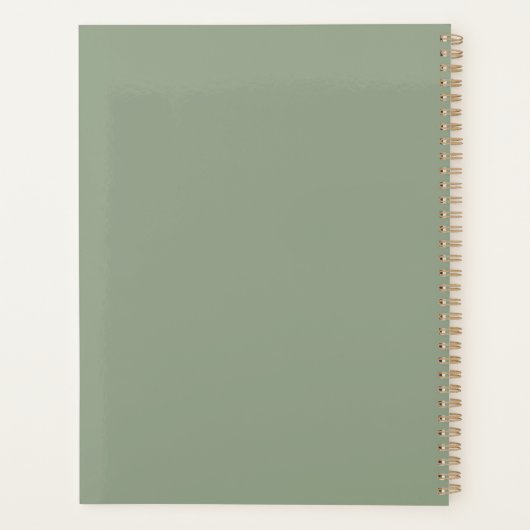 Olive Green Monogram Planner (Achterkant)