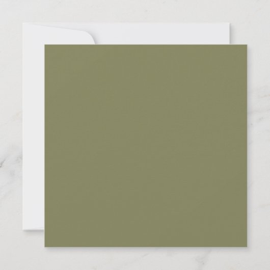 Olive Green Navy Blauw & Goud Kleur Palet Kaart (Achterkant)