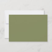 Olive Green Oak Winter Weduwreactiekaart RSVP Kaartje (Achterkant)
