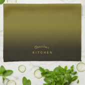 Olive Green Ombre Theedoek (Gevouwen)