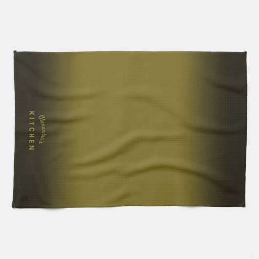 Olive Green Ombre Theedoek (Horizontaal)