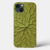 Olive Green Organic Branch iPhone Case (Achterkant)