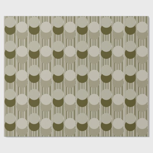 Olive Green Party Tinsel en Confetti Pattern Cadeaupapier (Vlak)