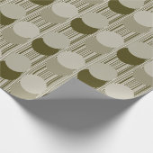Olive Green Party Tinsel en Confetti Pattern Cadeaupapier (Hoek)