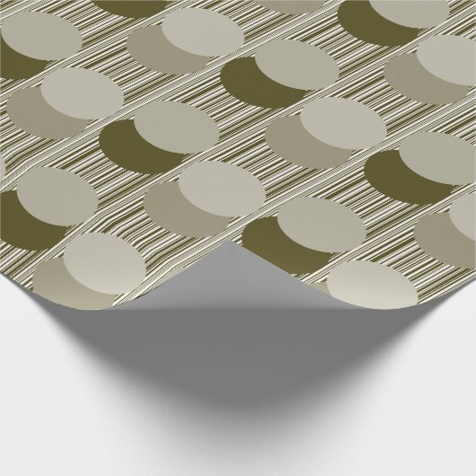 Olive Green Party Tinsel en Confetti Pattern Cadeaupapier (Hoek)