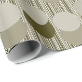 Olive Green Party Tinsel en Confetti Pattern Cadeaupapier (Rol Hoek)