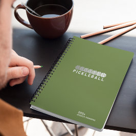 Olive Green Pickleball Personal Weekly Planner