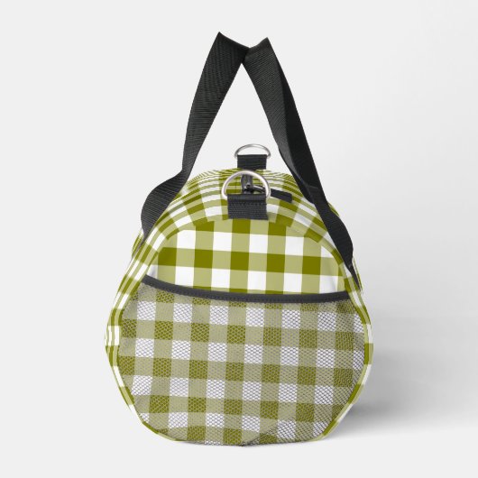 Olive Green Plaid Gingham Personalized Plunjezak (Rechts)