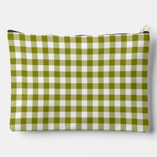 Olive Green Plaid Personalized Etui (Achterkant)