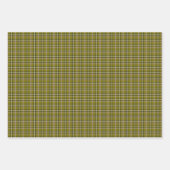 Olive Green Plaid Retro Color Inpakpapier Vel (Voorkant 3)