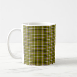 Olive Green Plaid Retro Color Koffiemok