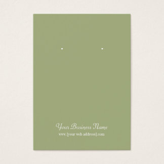 Olive Green Plain Simple Custom Oorsprongskaart Visitekaartjes