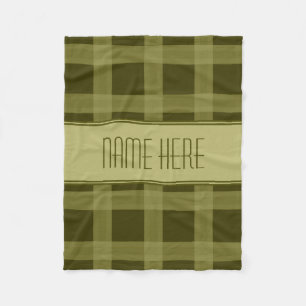 Olive Green    PlayCustom Name Fleece Deken