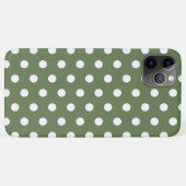 Olive Green Polka Dot Hoesje-Mate iPhone Case (Achterkant (horizontaal))