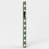 Olive Green Polka Dot Hoesje-Mate iPhone Case (Achterkant/rechts)