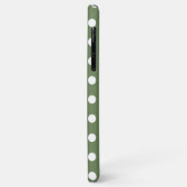 Olive Green Polka Dot Hoesje-Mate iPhone Case (Achterkant/links)