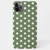 Olive Green Polka Dot Hoesje-Mate iPhone Case (Achterkant)