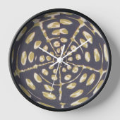 Olive Green Polka Dot Radial Pattern Art Print (Voorkant)