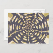 Olive Green Polka Dot Radial Pattern Art Print Briefkaart (Voorkant / Achterkant)