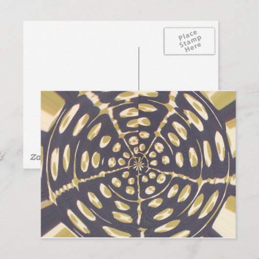 Olive Green Polka Dot Radial Pattern Art Print Briefkaart (Voorkant / Achterkant)