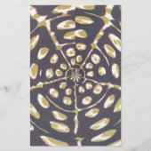 Olive Green Polka Dot Radial Pattern Art Print Briefpapier (Voorkant)