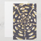 Olive Green Polka Dot Radial Pattern Art Print Briefpapier (Voorkant / Achterkant)