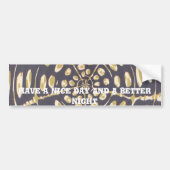 Olive Green Polka Dot Radial Pattern Art Print Bumpersticker (Voorkant)