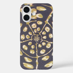 Olive Green Polka Dot Radial Pattern Art Print iPhone 16 Hoesje