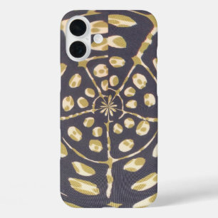 Olive Green Polka Dot Radial Pattern Art Print iPhone 16 Plus Hoesje