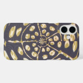 Olive Green Polka Dot Radial Pattern Art Print Case-Mate iPhone Case (Achterkant (horizontaal))