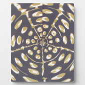 Olive Green Polka Dot Radial Pattern Art Print Fotoplaat (Voorkant)