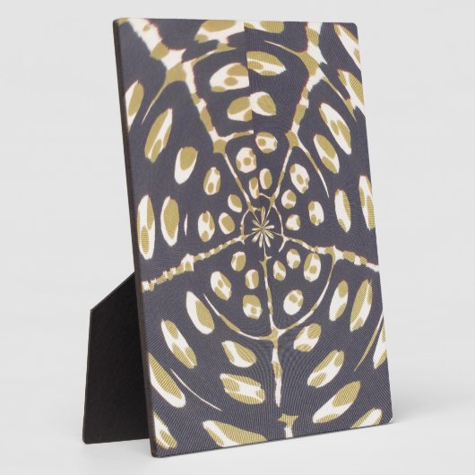 Olive Green Polka Dot Radial Pattern Art Print Fotoplaat (Zijkant)