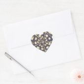 Olive Green Polka Dot Radial Pattern Art Print Hart Sticker (Envelop)