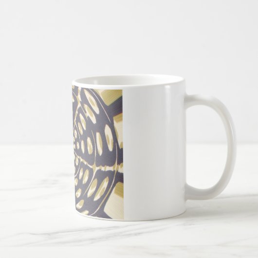 Olive Green Polka Dot Radial Pattern Art Print Koffiemok (Rechts)
