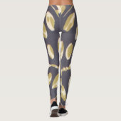 Olive Green Polka Dot Radial Pattern Art Print Leggings (Achterkant)