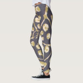 Olive Green Polka Dot Radial Pattern Art Print Leggings (Links)
