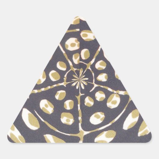 Olive Green Polka Dot Radial Pattern Art Print Sticker (Voorkant)