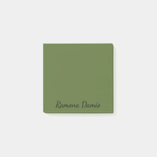 Olive Green Professional Minimalistisch Zwart Scri Post-it® Notes