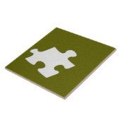 Olive Green Puzzle Piece Tegel Tegeltje (Zijkant)