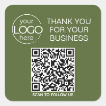 Olive Green QR Code Smart Contact