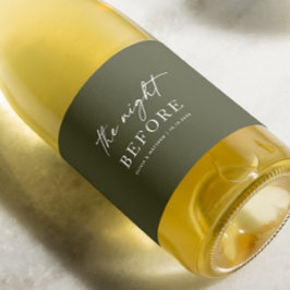 Olive Green repetitie diner | avond voor het scrip Wijn Etiket