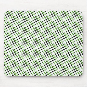 Olive Green Retro Bubbles Mousepad Muismat