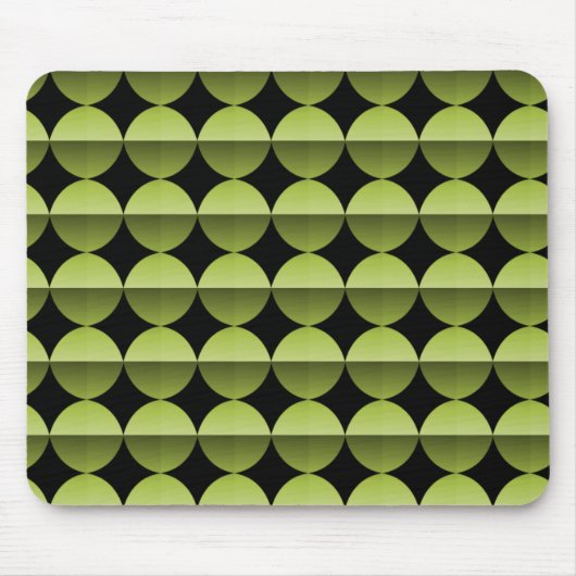 Olive Green Retro Flair Mousepad Muismat (Voorkant)