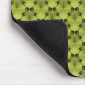 Olive Green Retro Funk Circles Mousepad Muismat (Hoek)